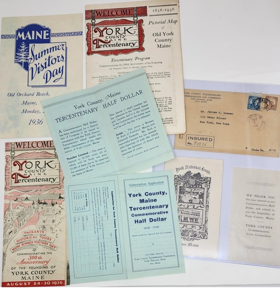 Commems-Collection-Classic:-1936-York-County,-Maine-Tercentenary---Promotional-Brochure